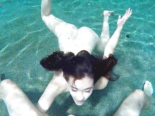 POV style pleasing the pussy of Jenna Reid after sexy swim time
